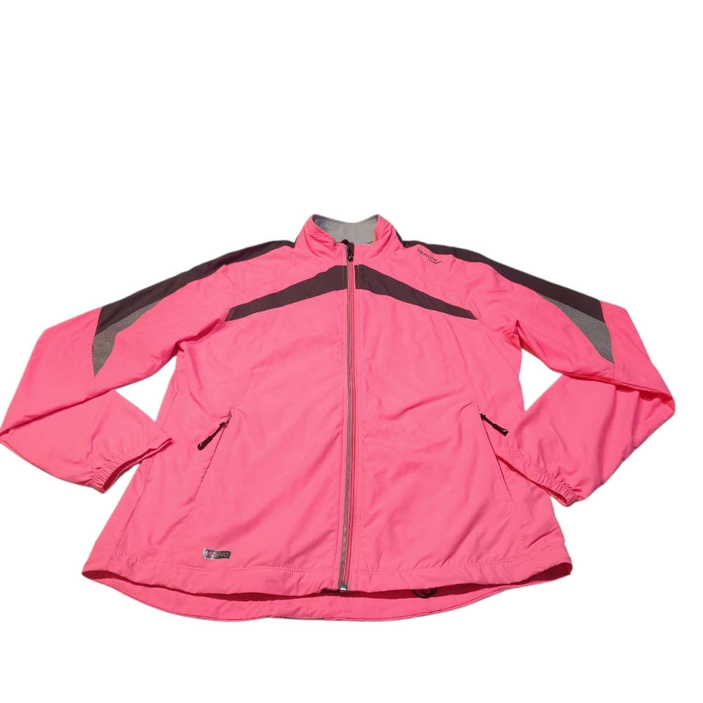 Womens Saucony VIZIPRO Lightweight Reflective Running Jacket ~ Size Med